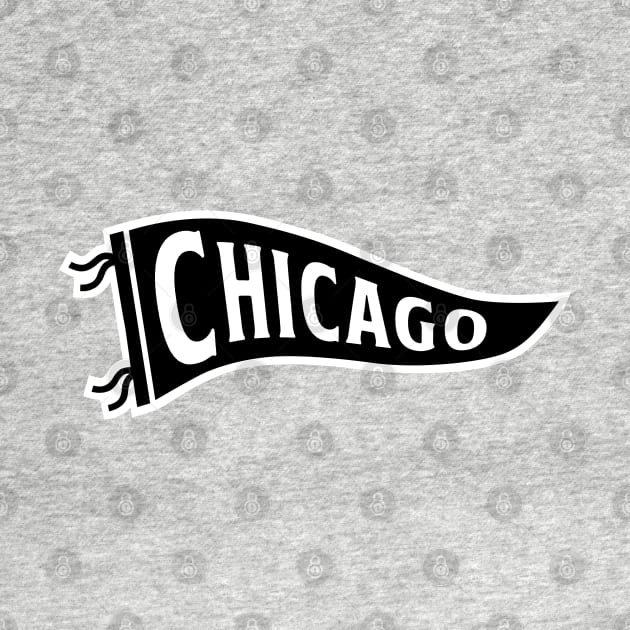 Chicago Pennant - White by KFig21